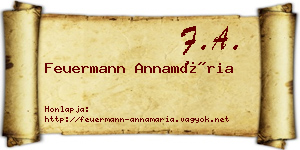 Feuermann Annamária névjegykártya